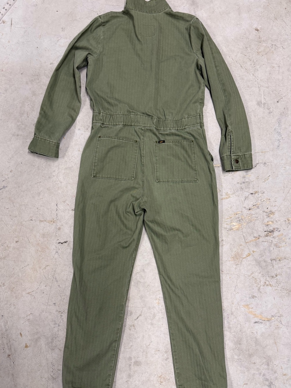 Lee Olive Green Union-Alls Utility Coveralls Jumpsuit Workwear Medium - Picture 2 of 9